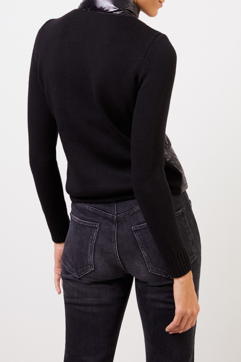 Moncler Daunen-Strickjacke Schwarz