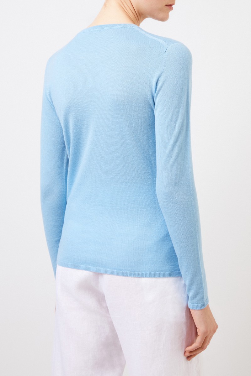 Feinstrick Cashmere-Pullover 'Ivastone' Sky Blue