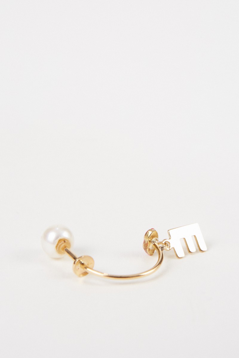 Delfina Delettrez Ohrring 'Micro Lips E' Gelbgold