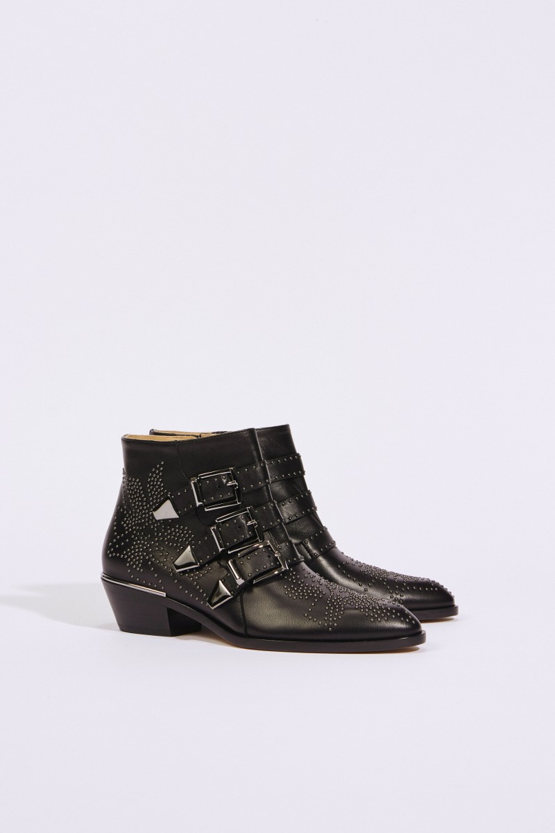 Stiefelette 'Susanna' mit Nietendetails Schwarz