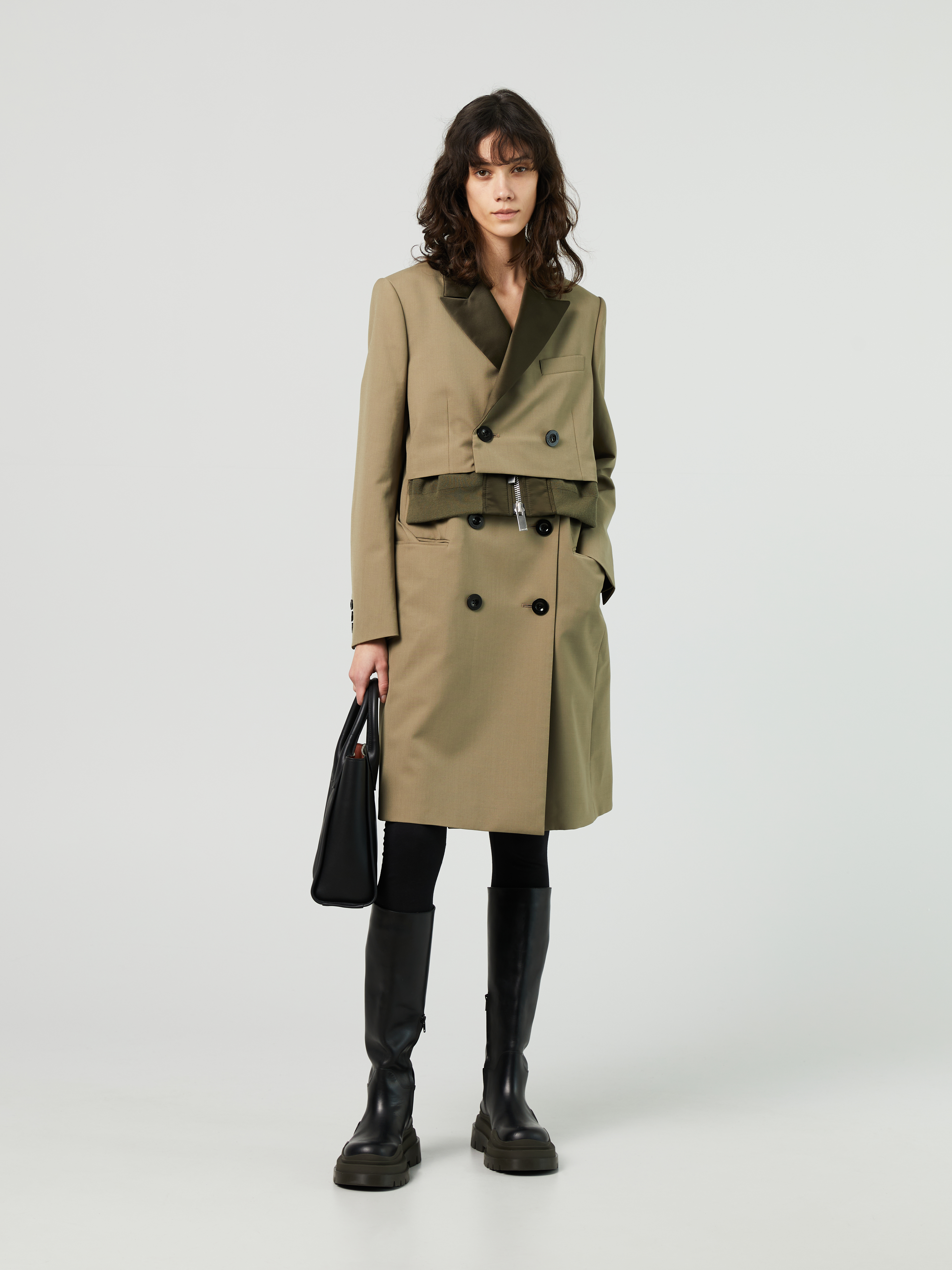 wool coat khaki