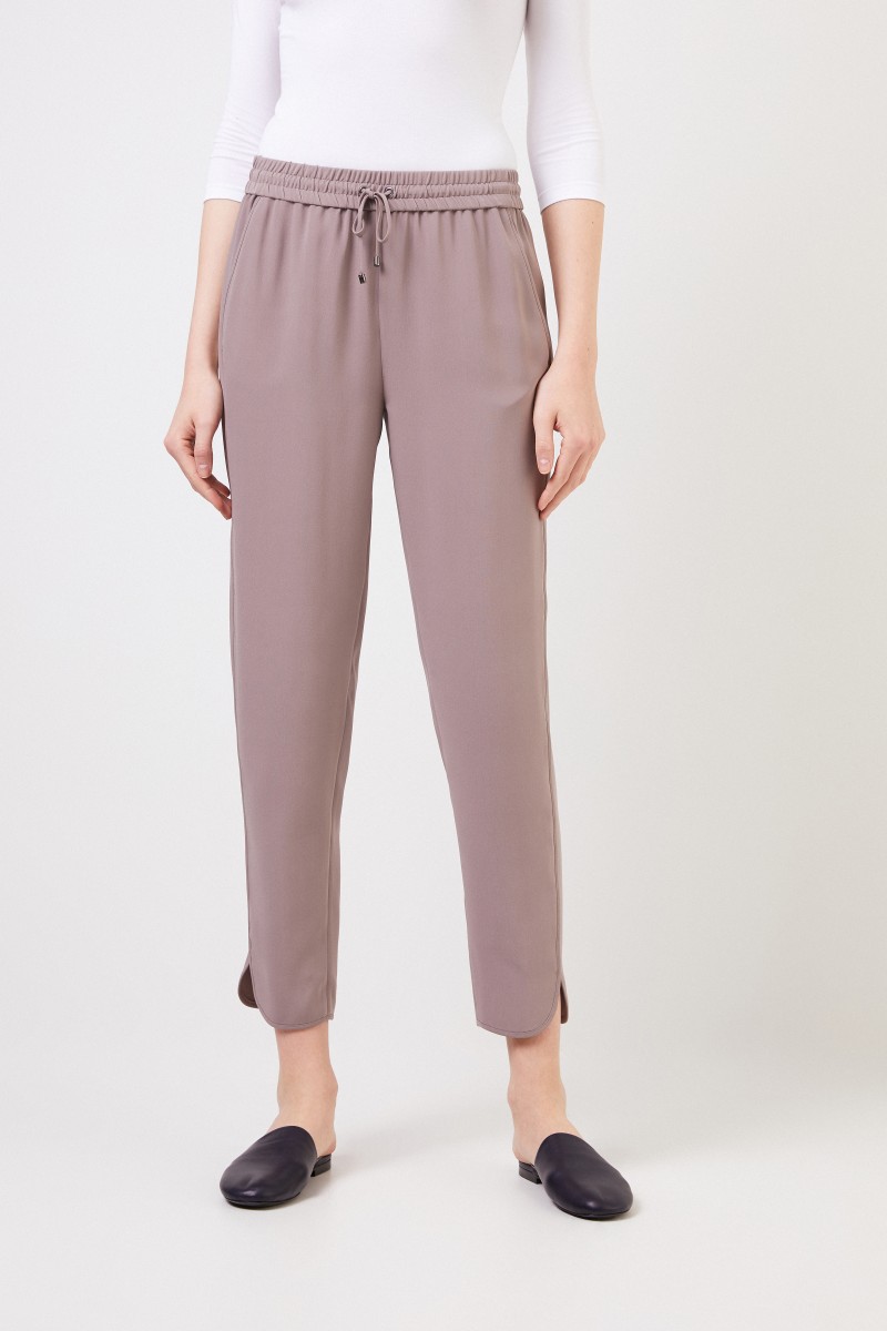 Iris von Arnim Seiden-Hose 'Mykonos' Taupe