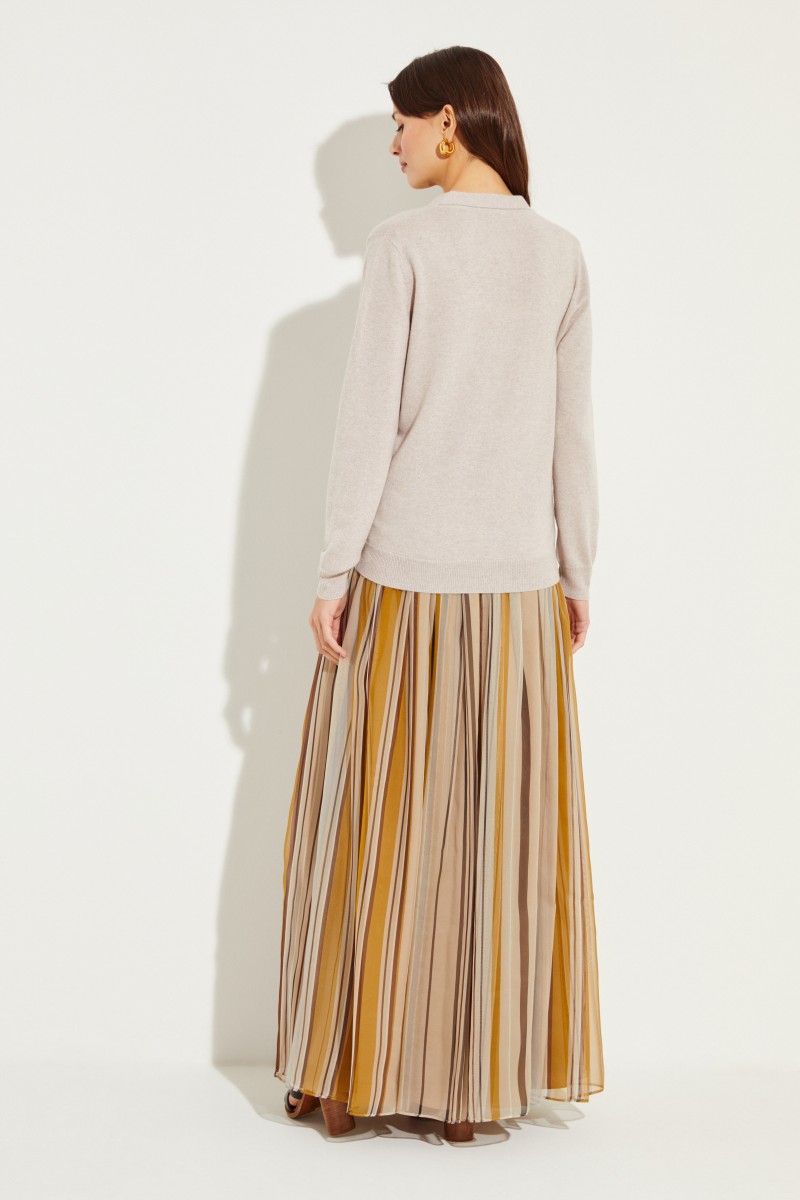 Cashmere-Cardigan Beige