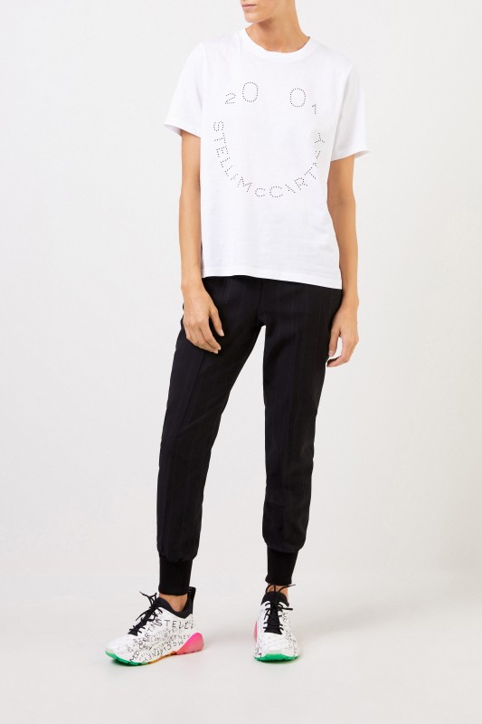 Stella McCartney Woll-Hose mit Streifendetails Schwarz