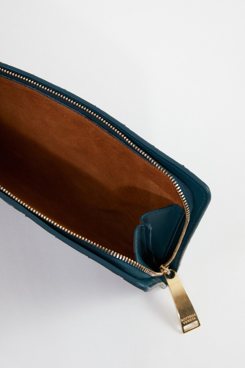 Bottega Veneta Clutch 'BV Rim' Petrol