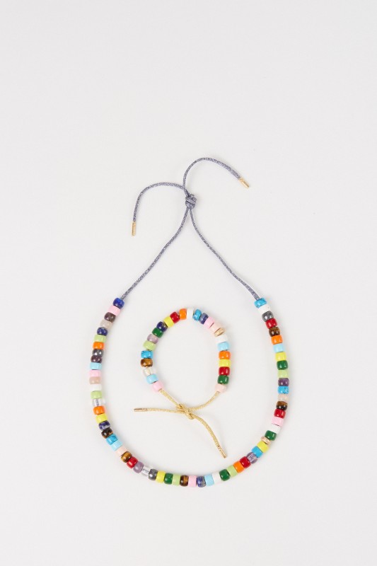 Carolina Bucci Perlenset 'FORTE Beads' mit Armband und Kette Gold/Blau