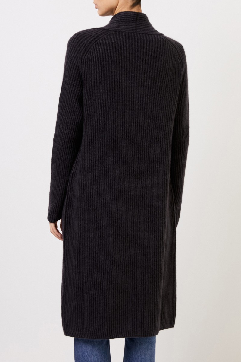 Iris von Arnim Langer Cashmere-Cardigan 'Saltara' Schwarz