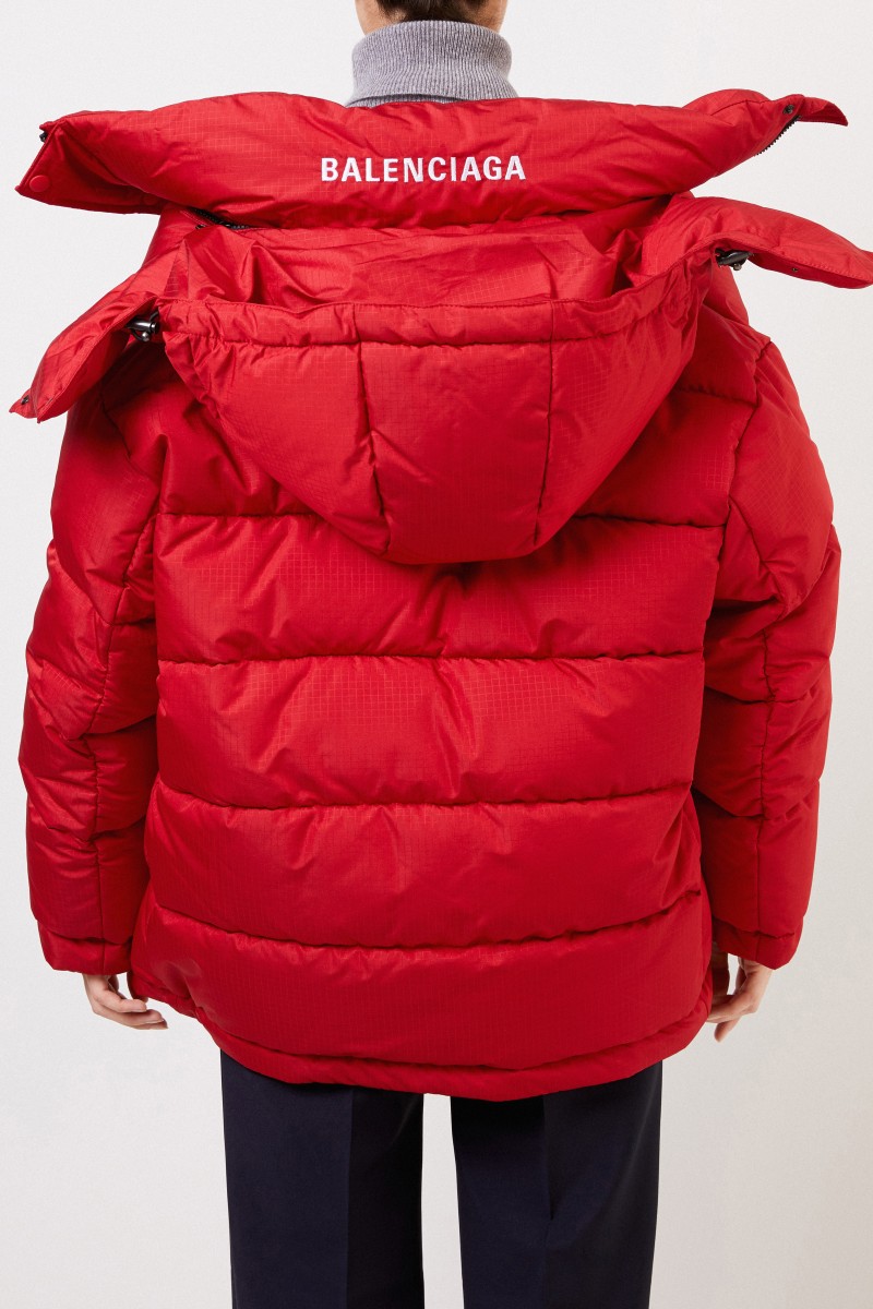 Balenciaga Daunenjacke mit Kapuze Rot