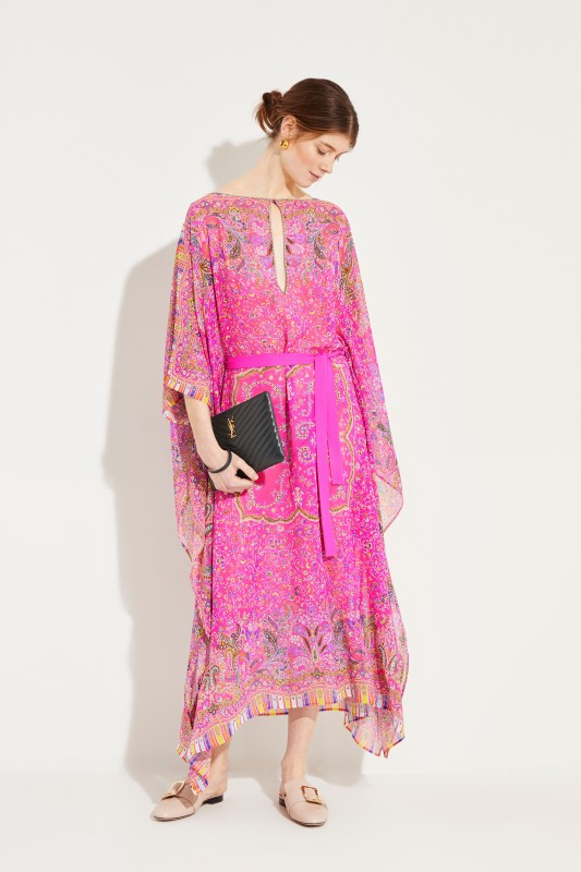Seiden-Tunika mit Print Multi