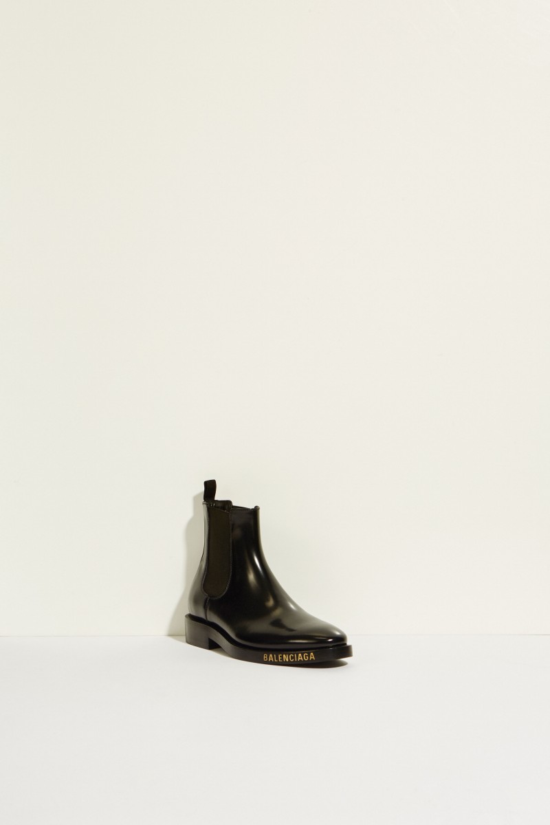 Chelsea-Boot mit Balenciaga-Logo Schwarz