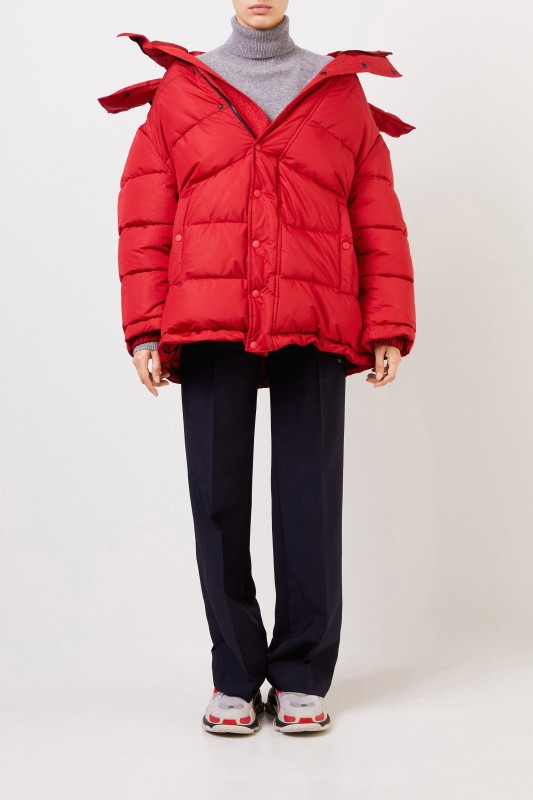 Balenciaga Daunenjacke mit Kapuze Rot