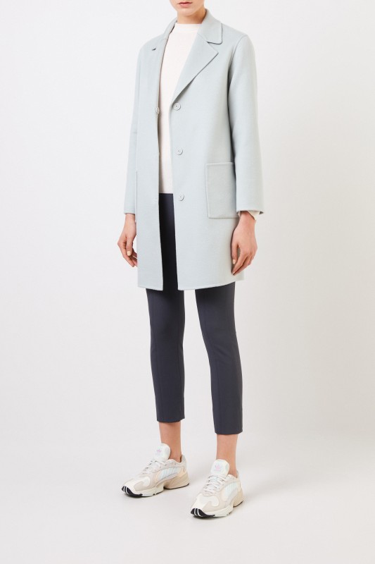 Manzoni 24 Klassischer Cashmere-Mantel Mint