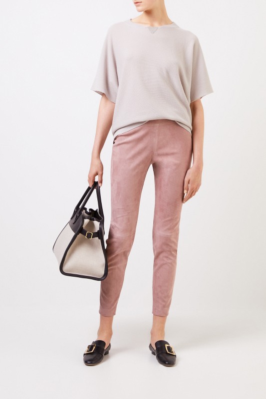 Fabiana Filippi Stretch-Lederhose Rosenholz