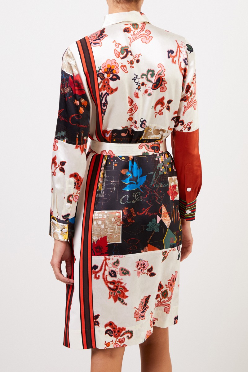 Tory Burch Hemdblusenkleid mit Patchwork Multi