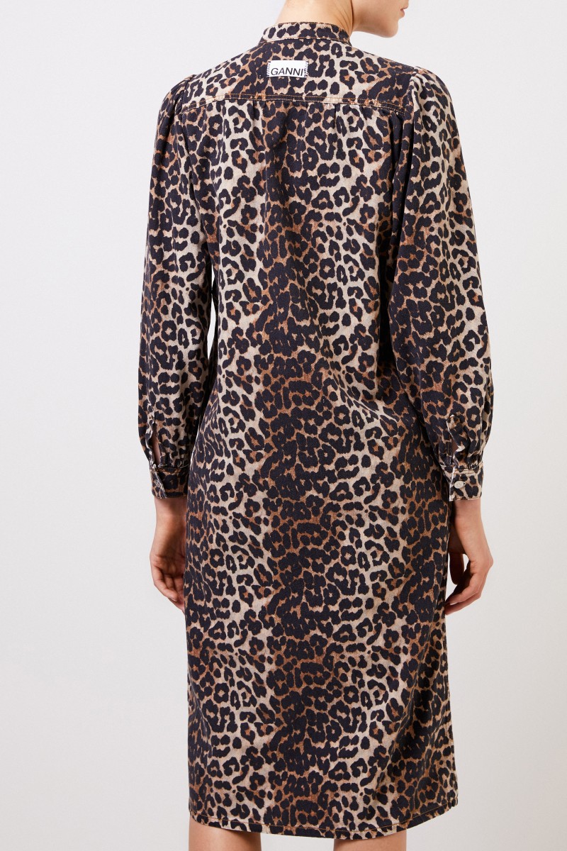 Kleid mit Leo-Print Multi