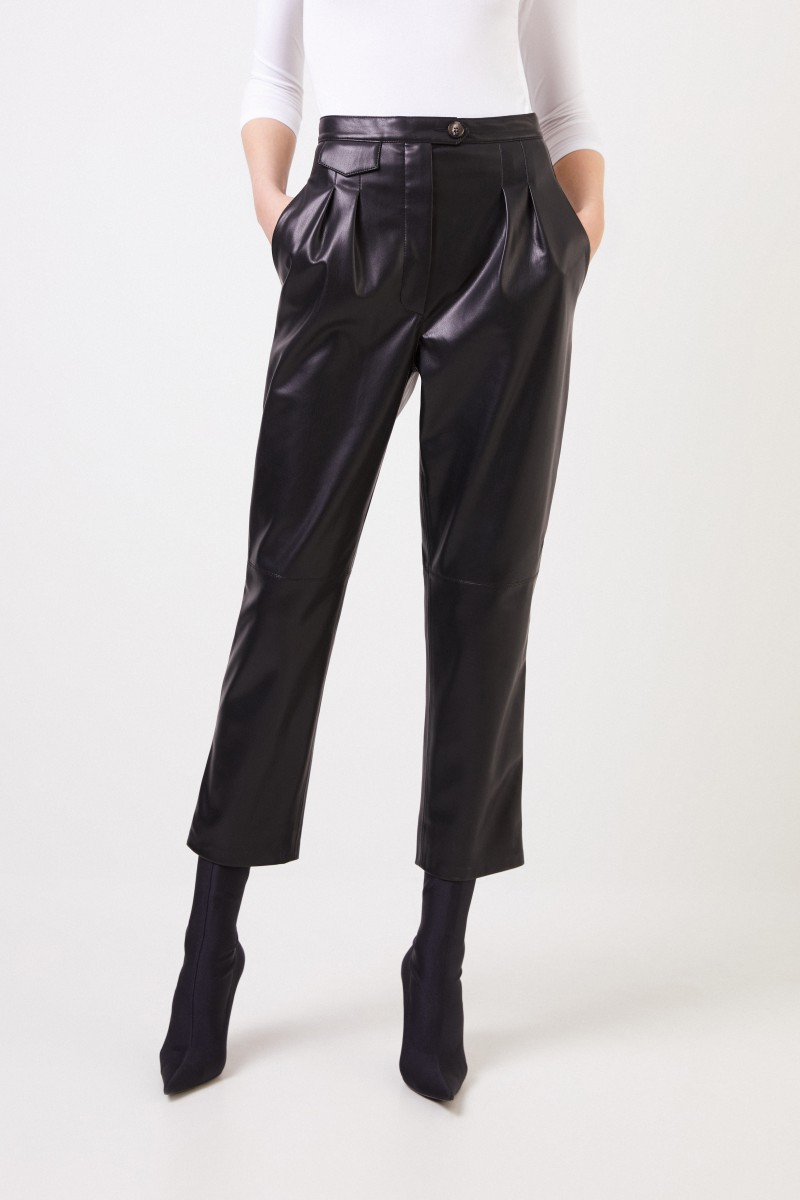 Nanushka Leatherette-pants 'Mitsu' Black