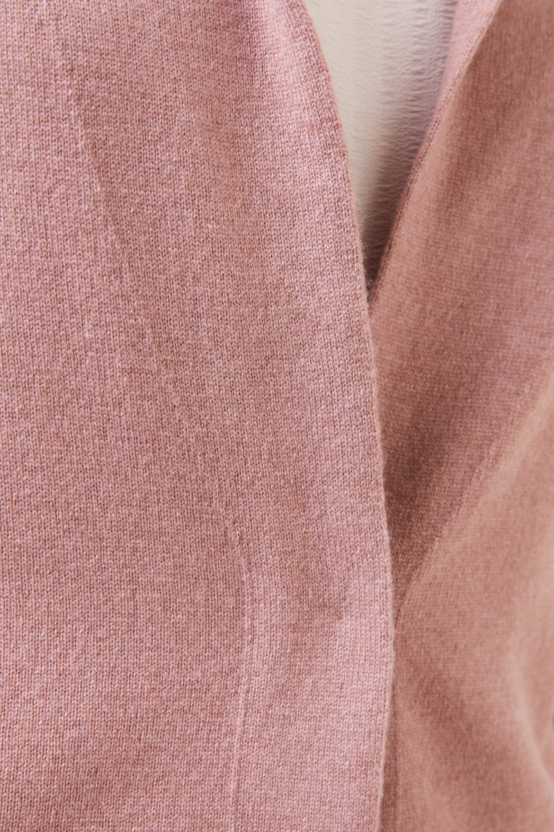 Kurzer Woll-Seiden-Cardigan Rosenholz