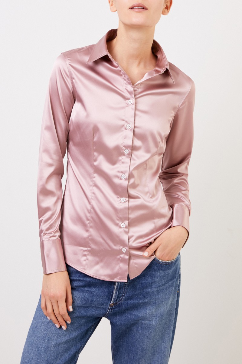 Robert Friedman Bluse 'Jonies' mit Glanz Rosé