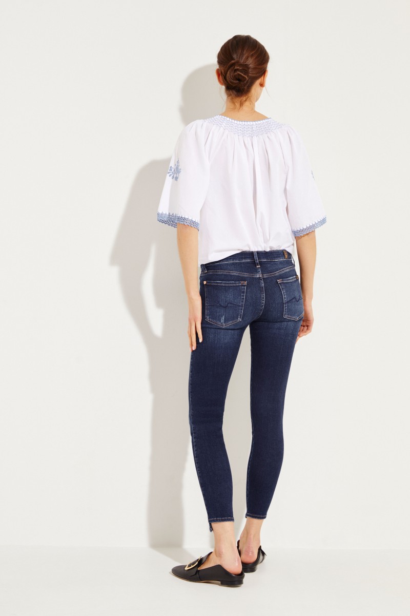 Skinny Jeans 'The Skinny Crop' Blau