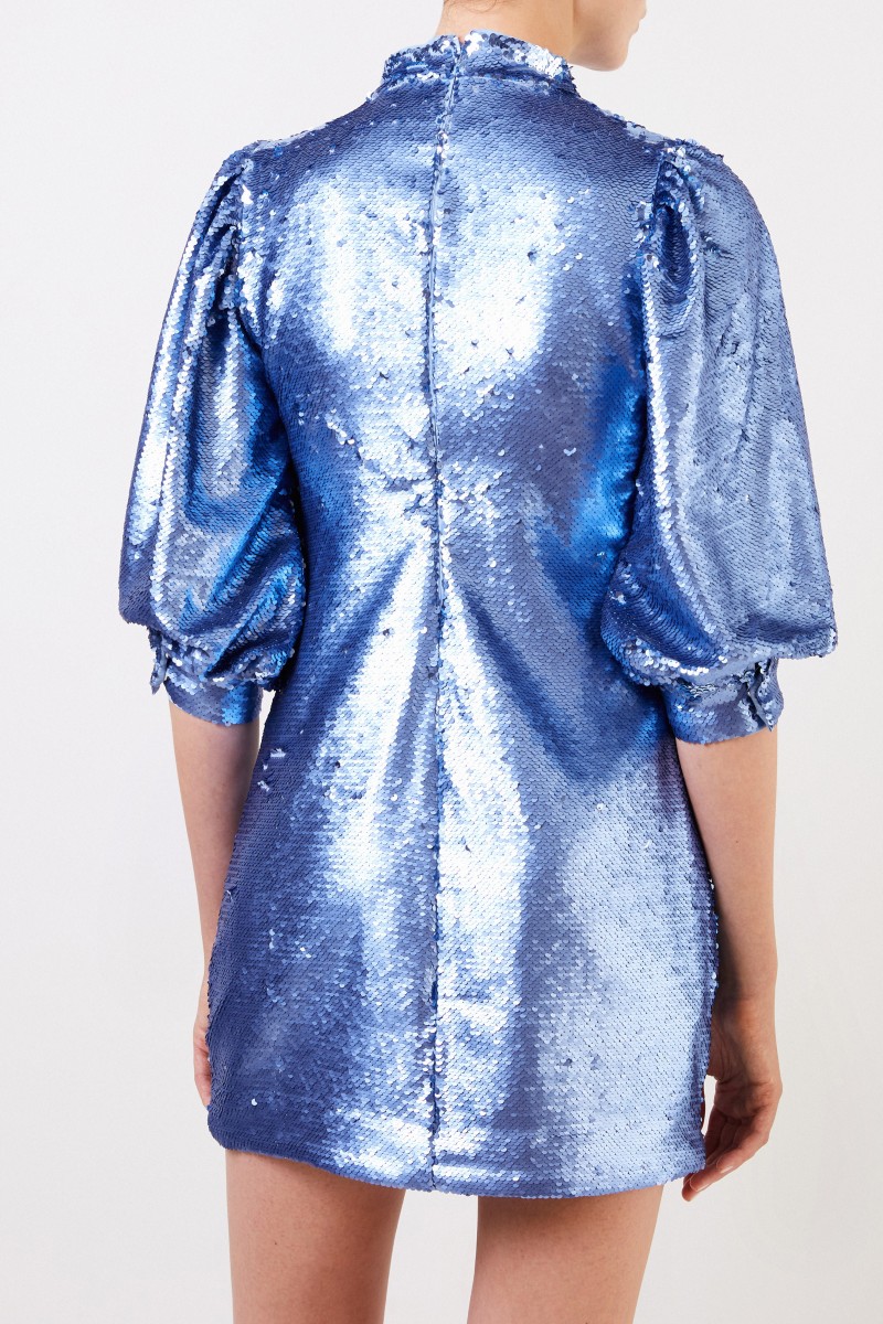Kurzes Paillettenkleid Blau