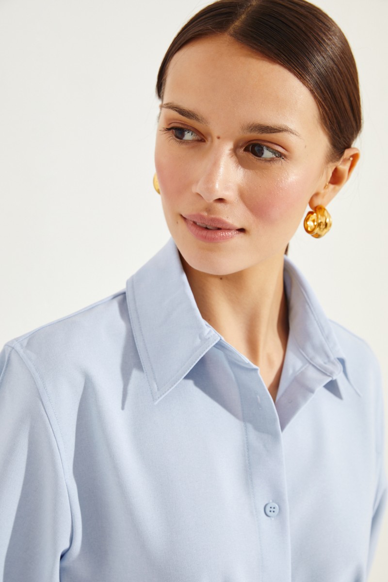 Hemdblusenkleid 'Della' Blau