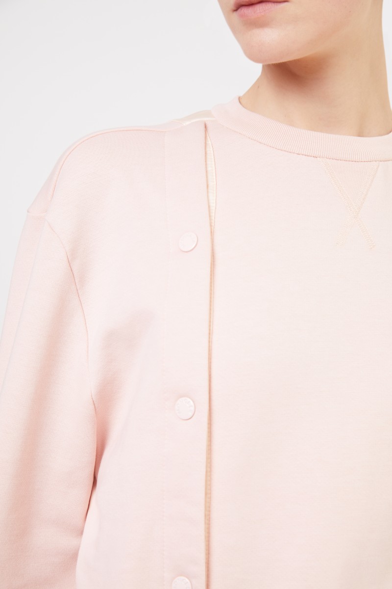 Moncler Sweatshirt mit Knopfleiste Rosé
