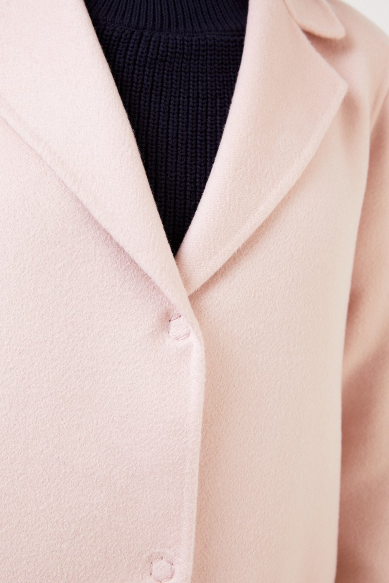 Manzoni 24 Klassischer Cashmere-Mantel Rosé