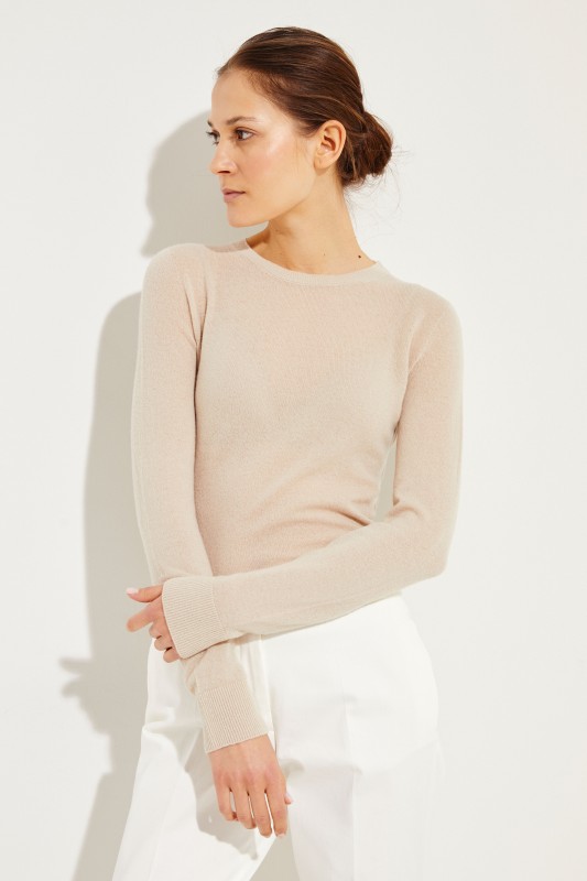 Cashmere-Pullover Beige