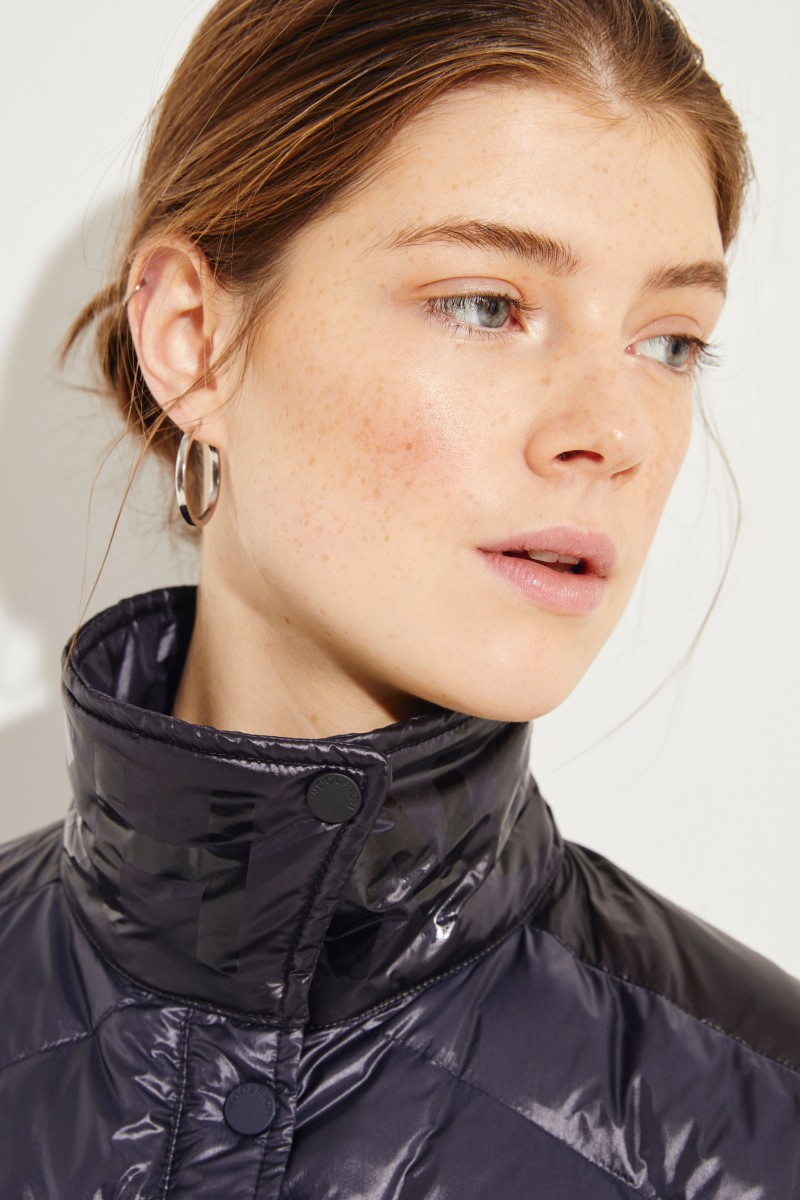 Kurze Daunen-Jacke Marineblau