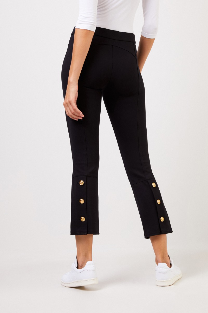 Tory Burch Hose mit ausgestellten Säumen Schwarz