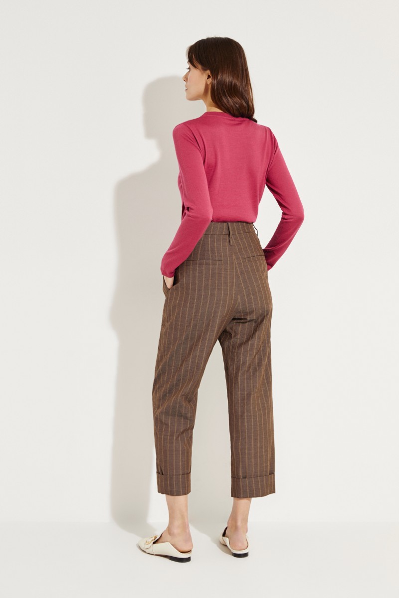 Cashmere-Seiden-Pullover Magenta