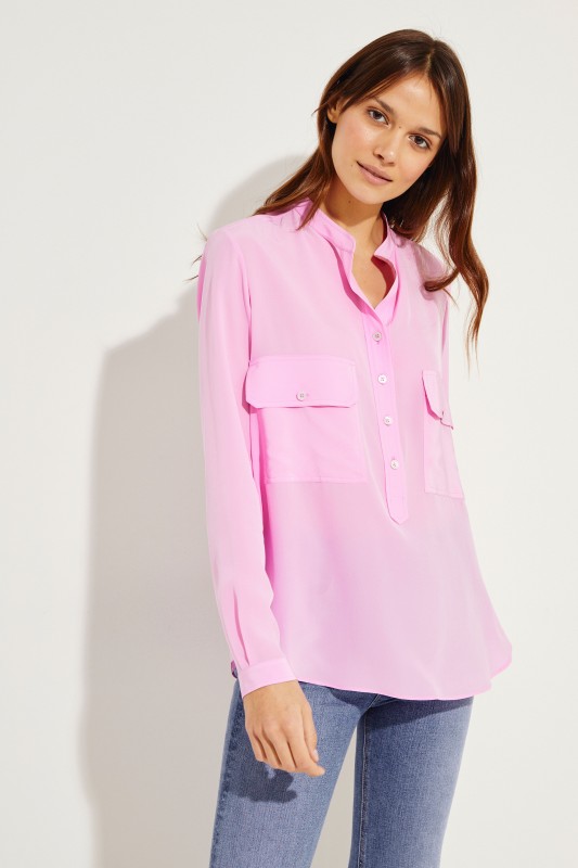 Seiden-Bluse Pink
