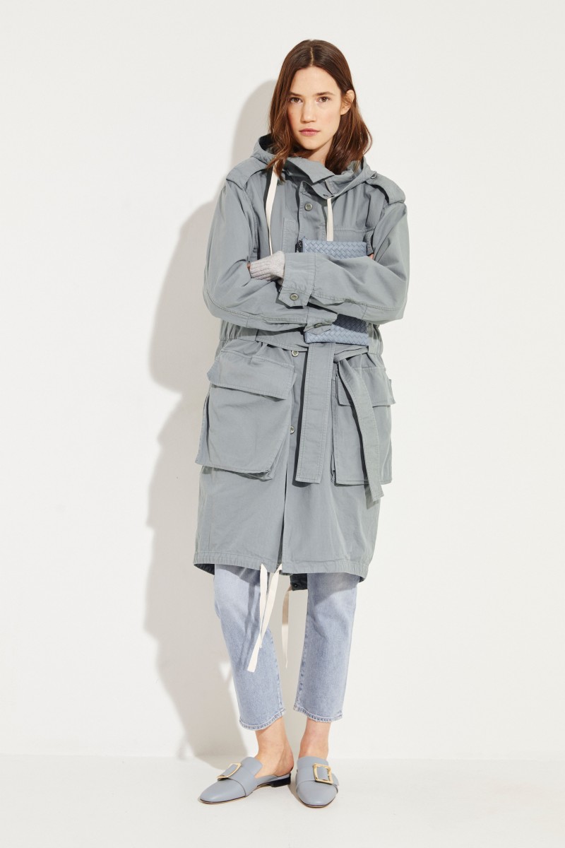 Baumwoll-Parka 'Oline Dyed Chino' Grün
