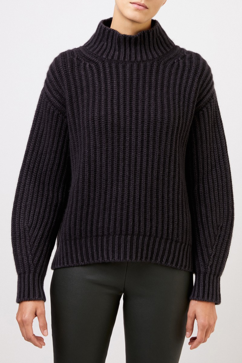 Iris von Arnim Cashmere-Pullover 'Savrine' mit Turtleneck Schwarz