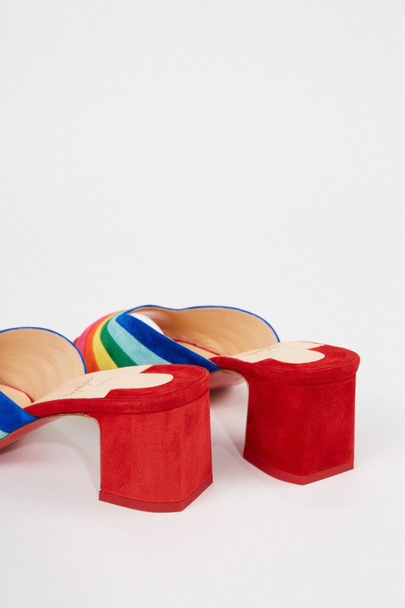 Christian Louboutin Leder-Mule 'Degradouce 5' Multi