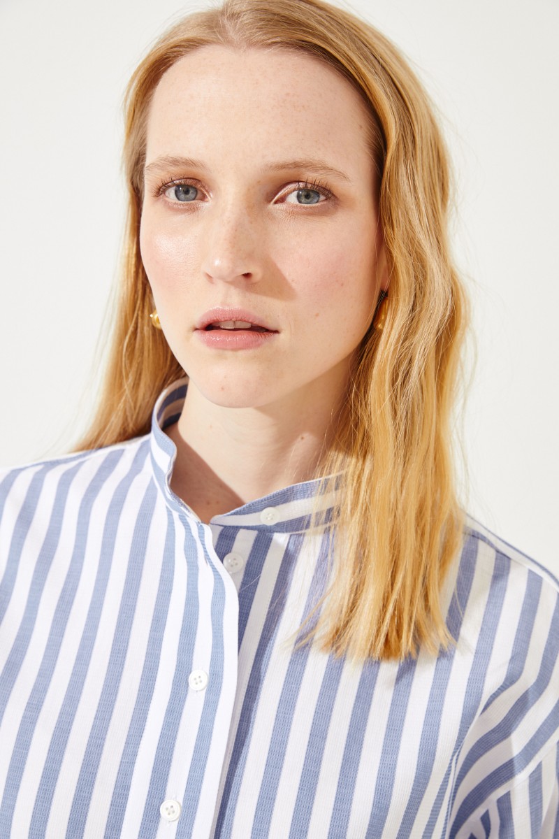 Bluse 'Sienna Stripe' Blau/Weiß