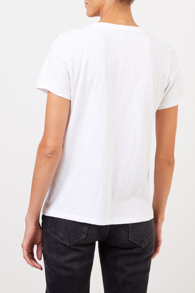 Rag&Bone T-Shirt 'The V' mit V-Neck Weiß