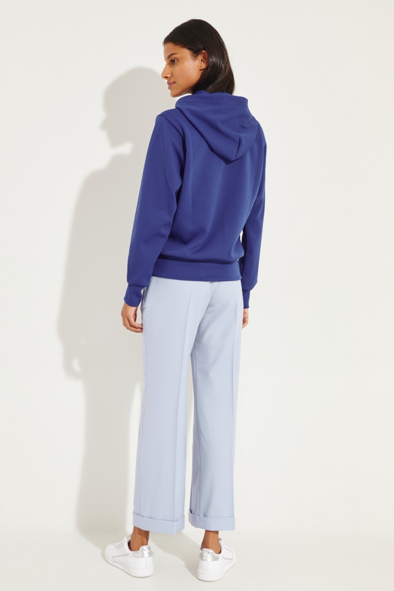 Hoodie mit Herz-Emblem Blau