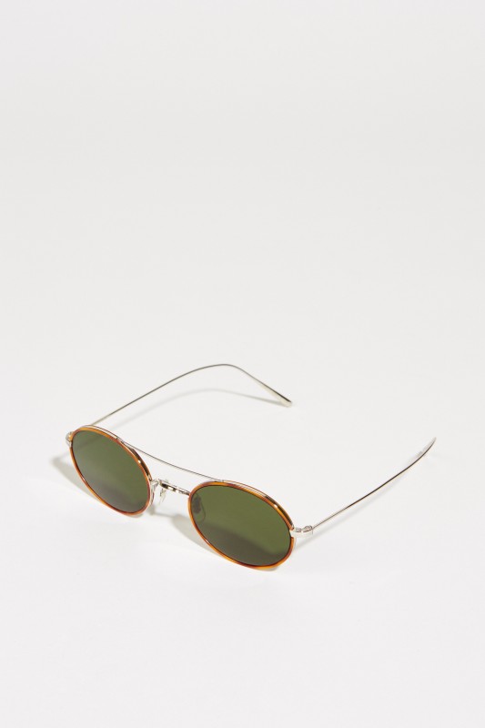 Oliver Peoples Sonnenbrille 'Shai' Cognac/Silber