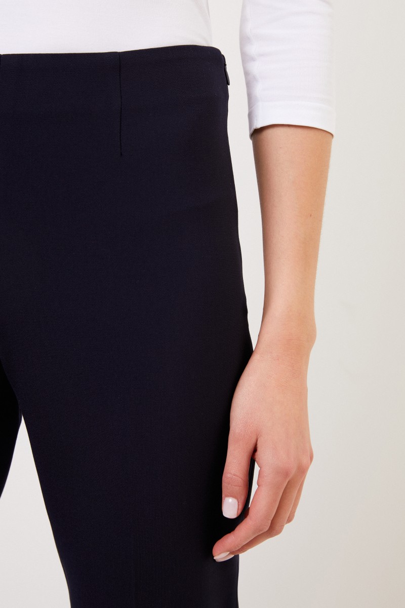 Cappellini Hose mit geschlitzten Säumen Marineblau