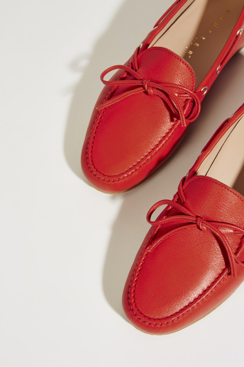 Leder-Schuh Rot