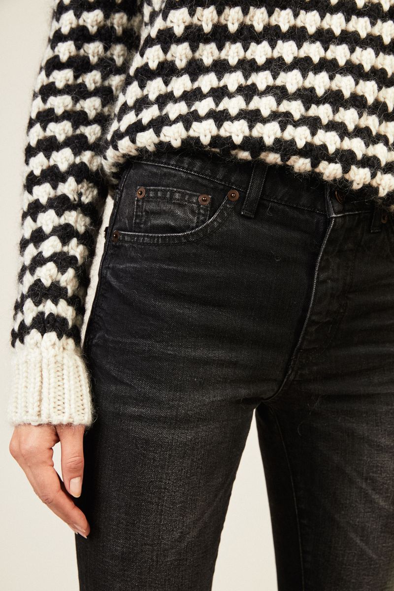 Skinny Jeans mit leichter Auswaschung Anthrazit