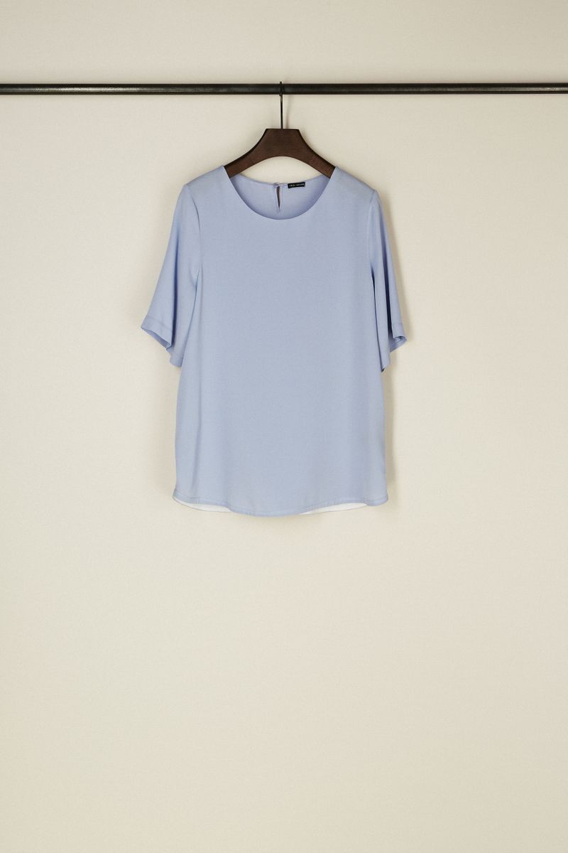 Seidenshirt 'Maui' Blau