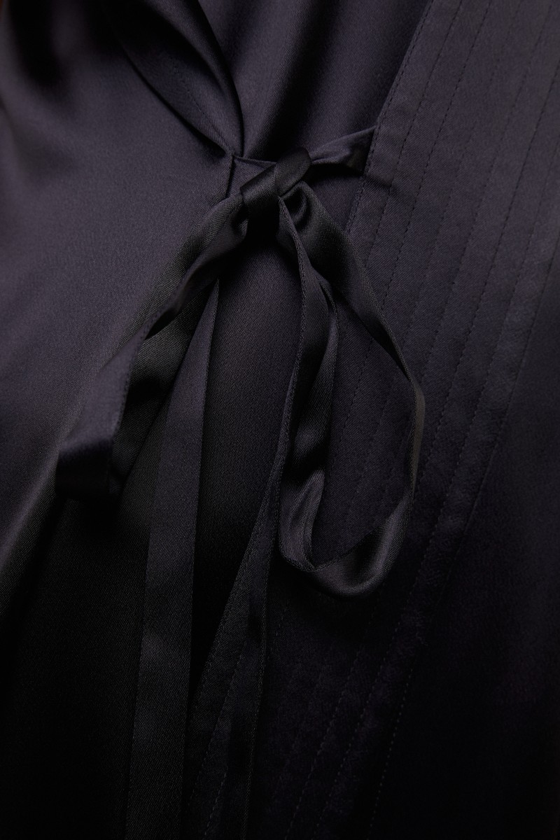 Balenciaga Langes Wickelkleid Schwarz