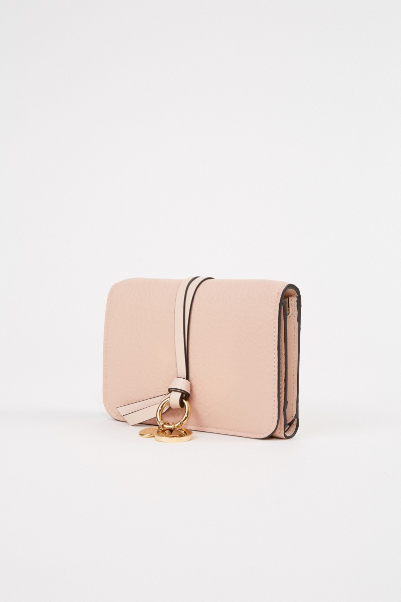 Leder-Portemonnaie 'Alphabet Small' Blush Nude