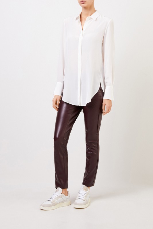 Robert Friedman Klassische-Seidenbluse 'Cloes' Creme
