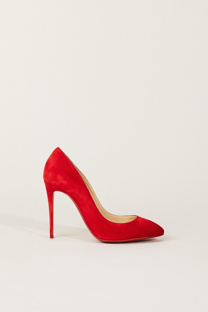 Veloursleder-Pump 'Eloise' Rot