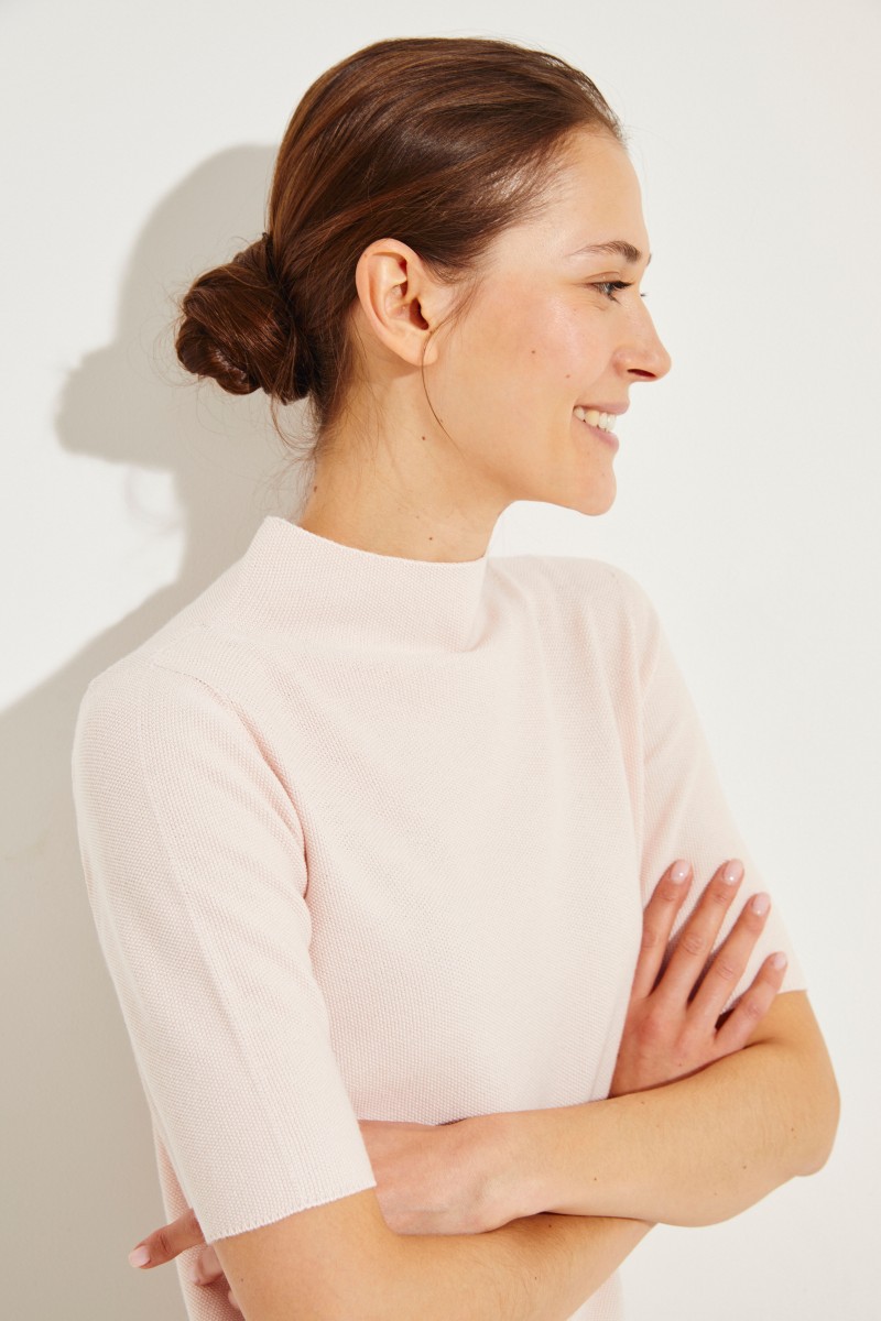 Turtleneck-Pullover Rosé