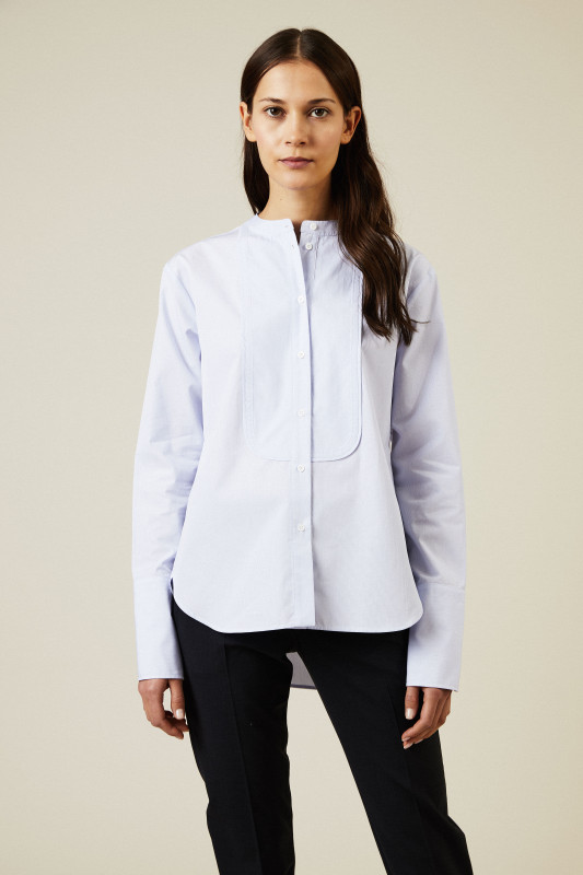 Baumwoll-Bluse 'Liberty' Hellblau