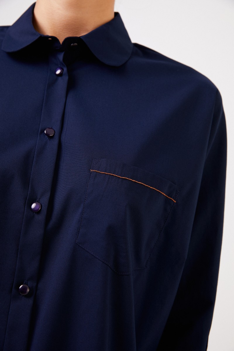 Steffen Schraut Oversize Bluse mit Verzierung in Marineblau